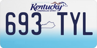 KY license plate 693TYL