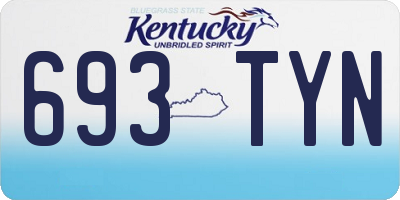 KY license plate 693TYN
