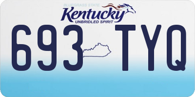 KY license plate 693TYQ