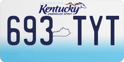 KY license plate 693TYT