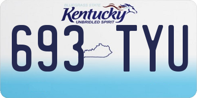KY license plate 693TYU