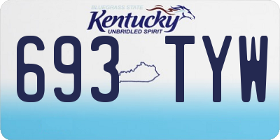KY license plate 693TYW
