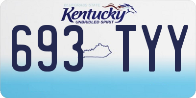 KY license plate 693TYY