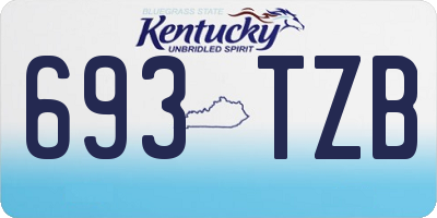 KY license plate 693TZB
