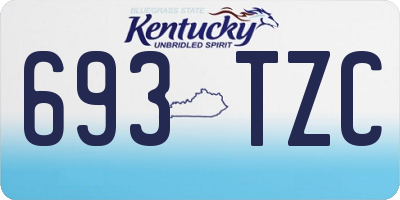 KY license plate 693TZC