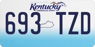 KY license plate 693TZD