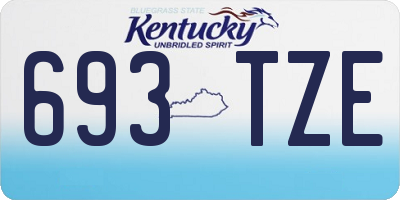 KY license plate 693TZE