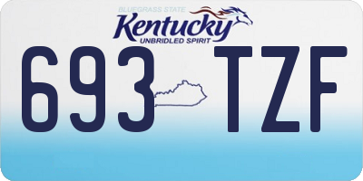 KY license plate 693TZF