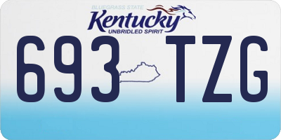 KY license plate 693TZG