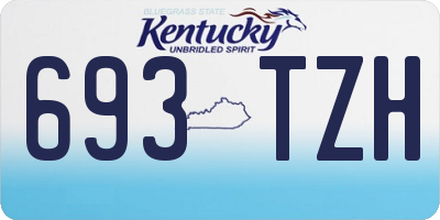 KY license plate 693TZH