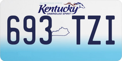 KY license plate 693TZI