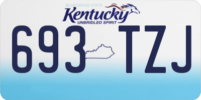 KY license plate 693TZJ