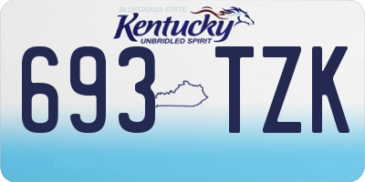 KY license plate 693TZK