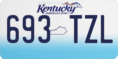 KY license plate 693TZL