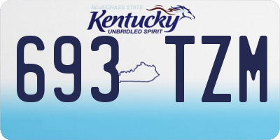 KY license plate 693TZM