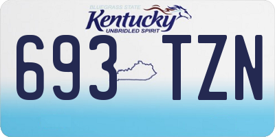 KY license plate 693TZN