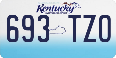 KY license plate 693TZO