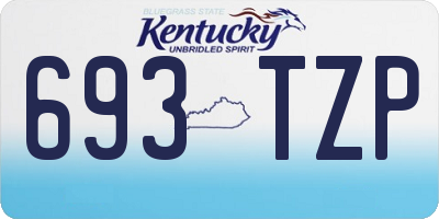 KY license plate 693TZP