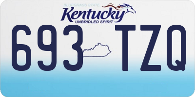 KY license plate 693TZQ