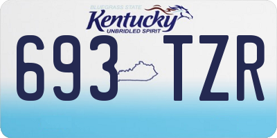 KY license plate 693TZR