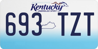 KY license plate 693TZT