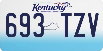 KY license plate 693TZV