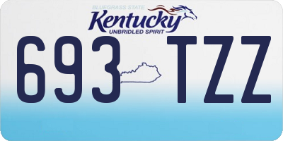 KY license plate 693TZZ