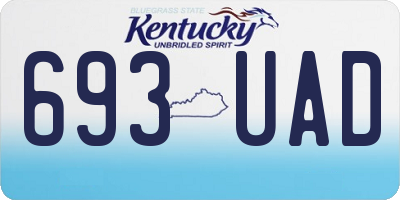 KY license plate 693UAD