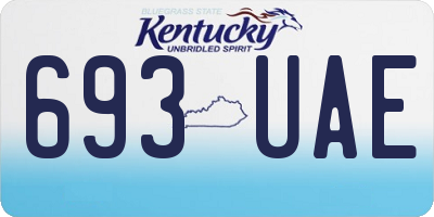 KY license plate 693UAE