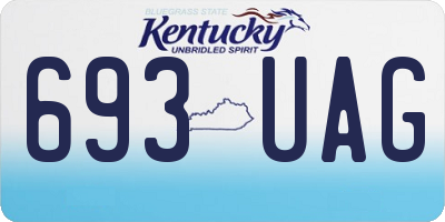 KY license plate 693UAG