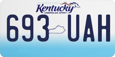 KY license plate 693UAH