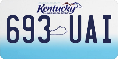 KY license plate 693UAI
