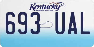 KY license plate 693UAL