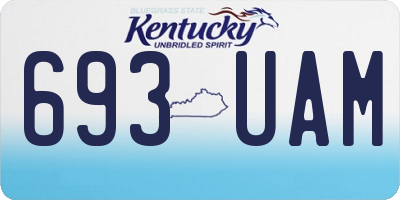 KY license plate 693UAM