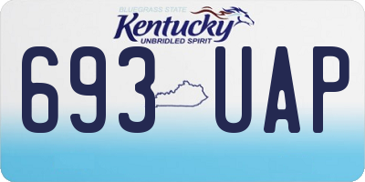 KY license plate 693UAP