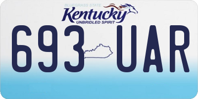 KY license plate 693UAR