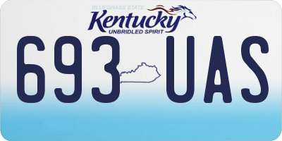KY license plate 693UAS