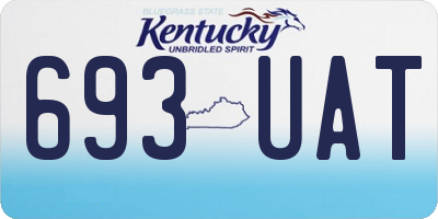 KY license plate 693UAT