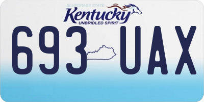 KY license plate 693UAX