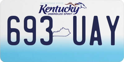 KY license plate 693UAY