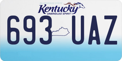 KY license plate 693UAZ