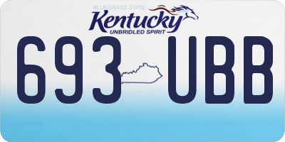 KY license plate 693UBB