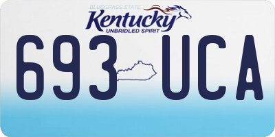 KY license plate 693UCA