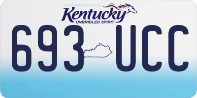 KY license plate 693UCC