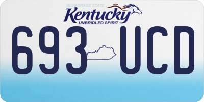 KY license plate 693UCD