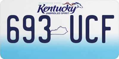 KY license plate 693UCF
