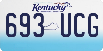 KY license plate 693UCG