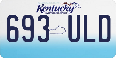 KY license plate 693ULD