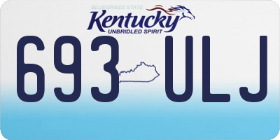 KY license plate 693ULJ