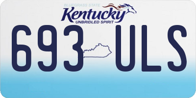 KY license plate 693ULS
